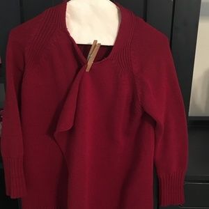 Talbot's Maroon wrap sweater, Size P 0